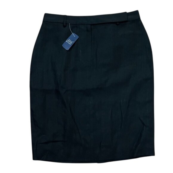 Brooks Brothers Black Irish Linen Pencil Skirt Womens Size 10 NEW NOS - Picture 1 of 12